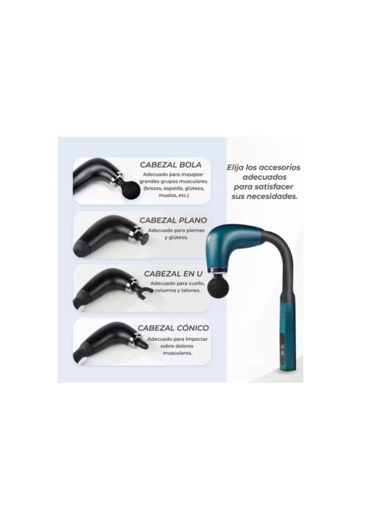 Masajeador Pistola Muscular con Mango Extendido Recargable-5