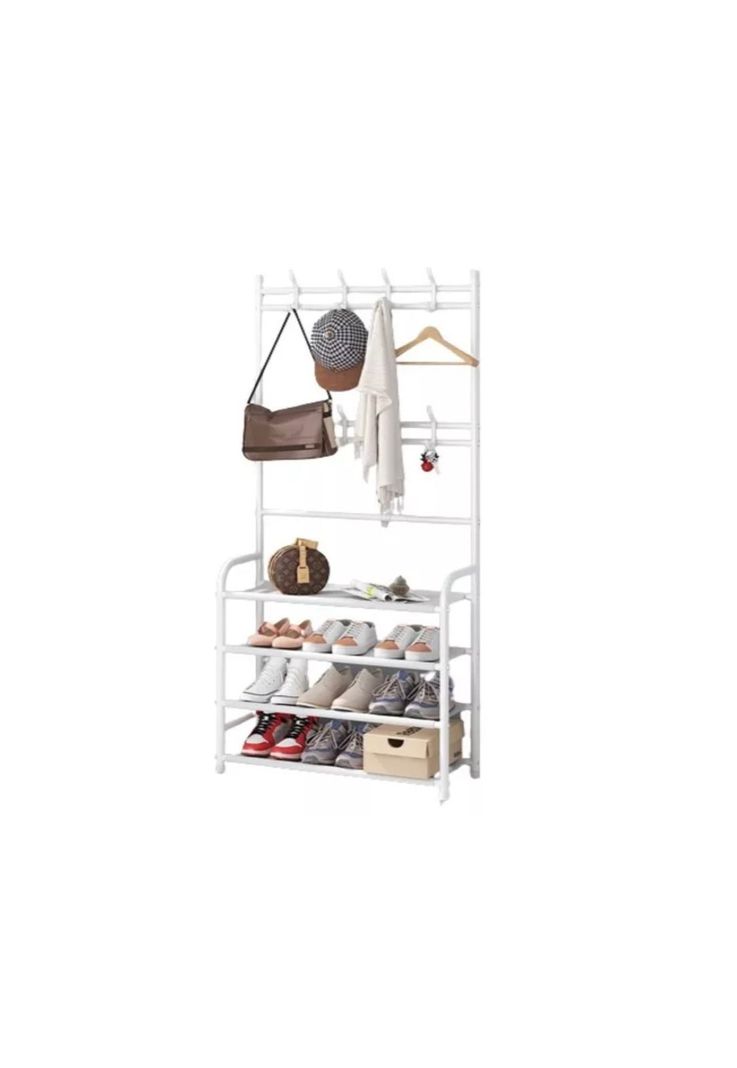 Organizador De Calzado Zapatos 5 Niveles Zapatero Perchero Color Blanco-0
