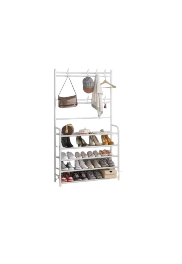Organizador De Calzado Zapatos 5 Niveles Zapatero Perchero Color Blanco-1