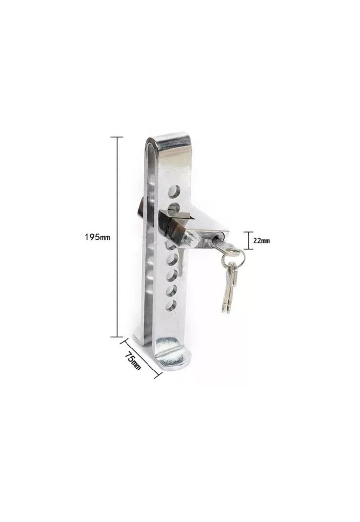Traba Pedal + Candado + Llaves Seguridad Auto Anti Robo-5