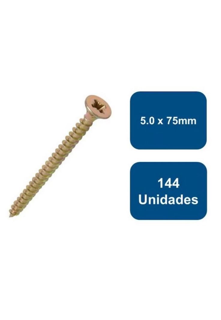 Tornillo madera aglomerada #10[5.0]x75 zincado MAMUT 20un-5