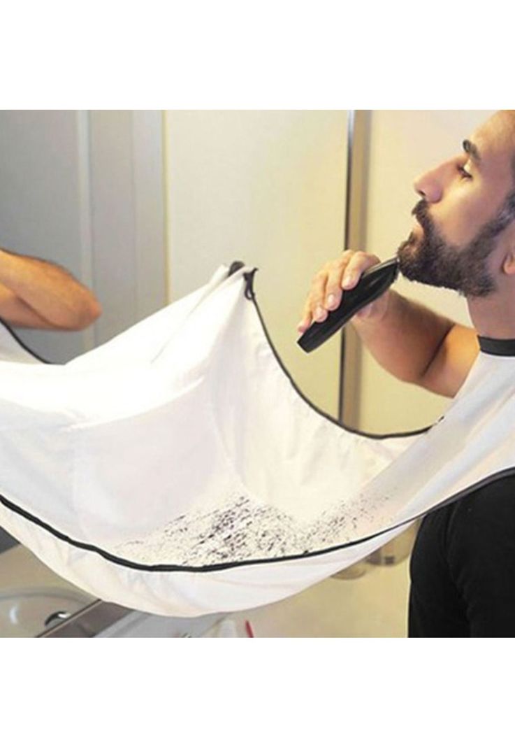 Capa Delantal Para Corte De Barba Afeitado Afeitar Blanco-2