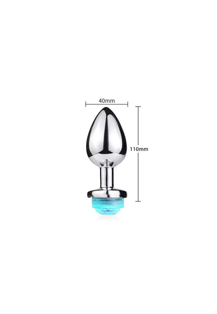 Plug Anal Luz Led Metalizado Dilatador Anal Control De Luces-4