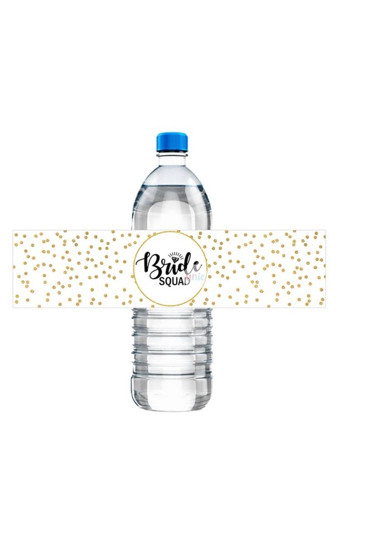 Etiquetas para botella de Agua Despedida de solteros, Escuadrón Novia 10un-0