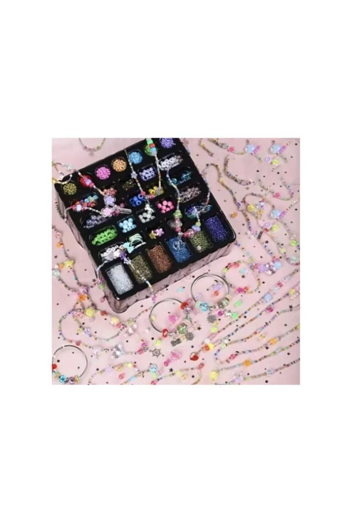 Kit Para Crear Pulseras Armar Collares Anillos Niñas 5000pcs-1