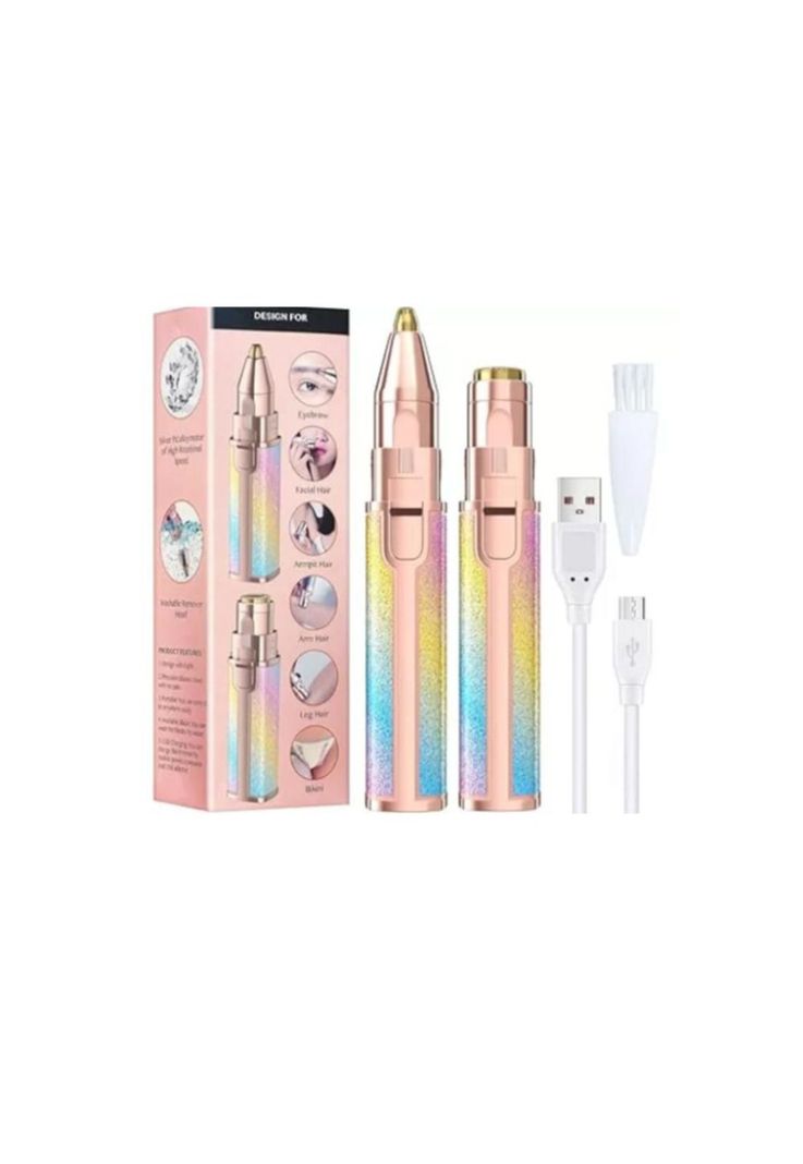 Depiladora Removedor De Vello Facial Ceja 2 En 1 Recargable-3