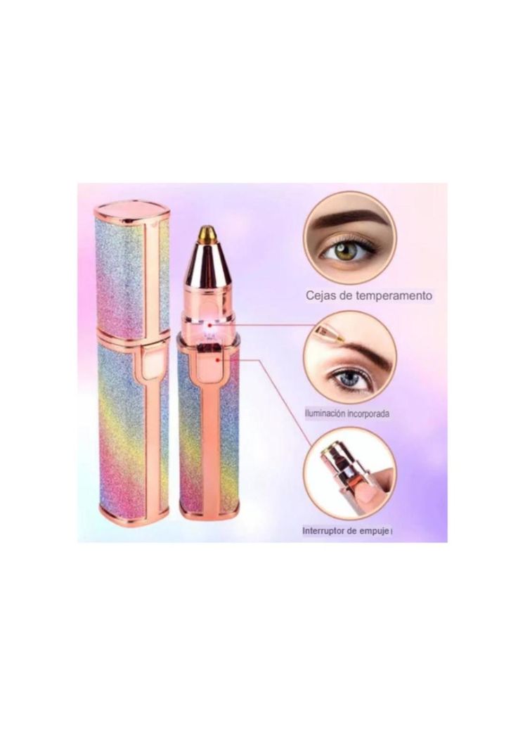 Depiladora Removedor De Vello Facial Ceja 2 En 1 Recargable-4