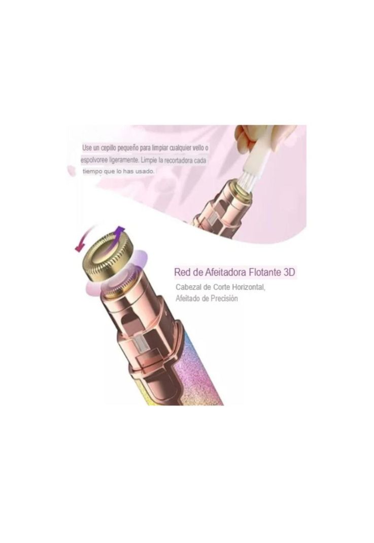 Depiladora Removedor De Vello Facial Ceja 2 En 1 Recargable-7