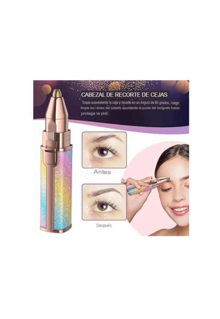Depiladora Removedor De Vello Facial Ceja 2 En 1 Recargable-8