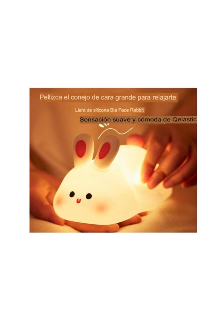 Lampara Nocturna Conejo c/sensor Bebes - Niños Espanta Cuco-5