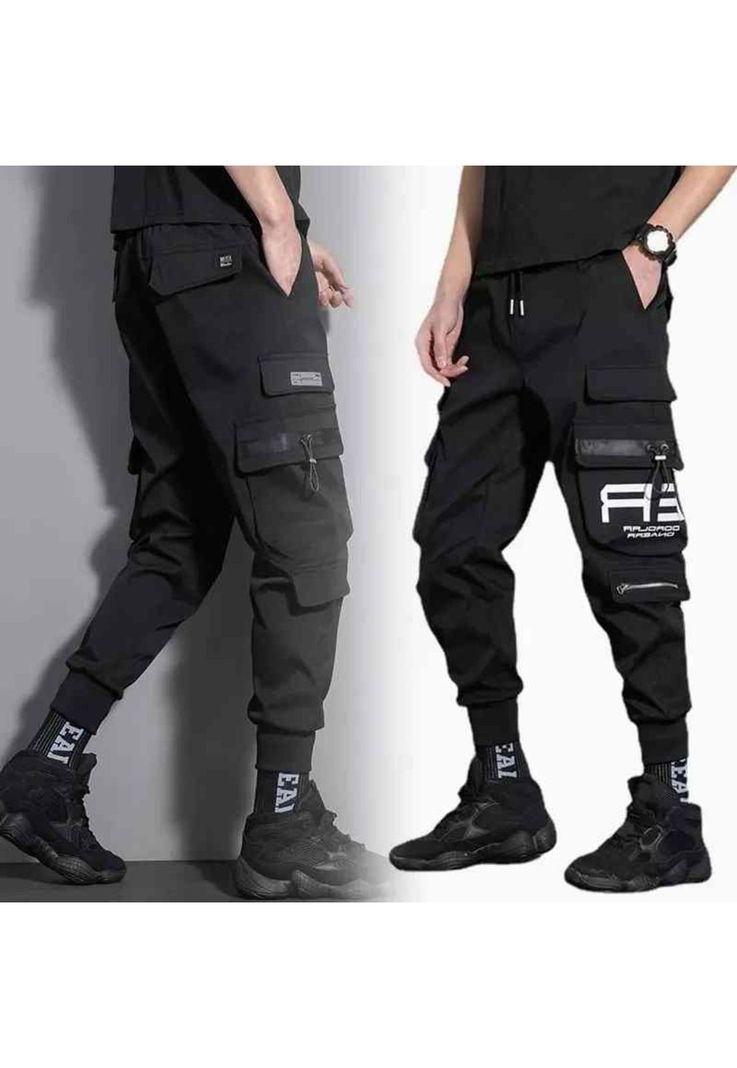 Joggers Pantalon Cargo Streetwear De Casual Para Hombre-1