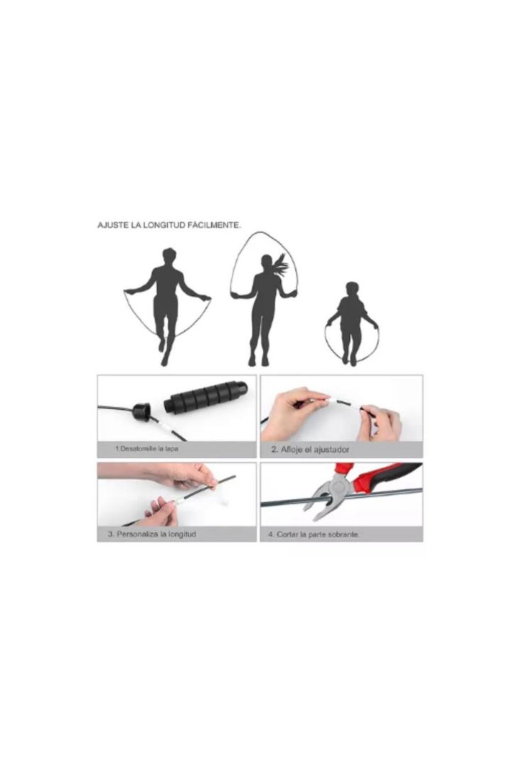 Cuerda Para Saltar Cardio Crossfit Deporte Velocidad Ajustab-6