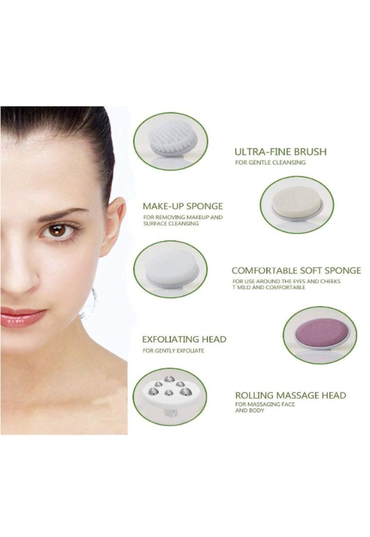 Cepillo Limpiador Facial 5 En 1 Masajeador Exfoliante-4