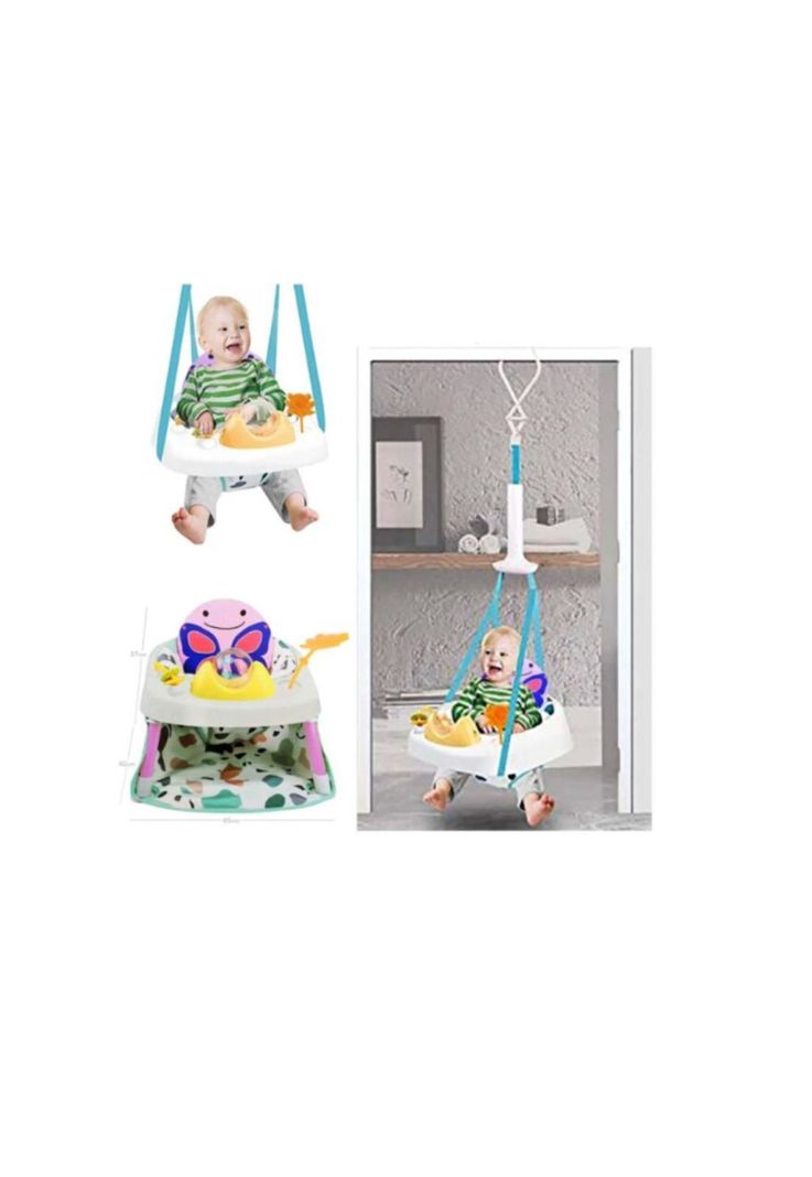 Silla Portátil Columpio Bebe Música Didáctico Baby Fitness-4