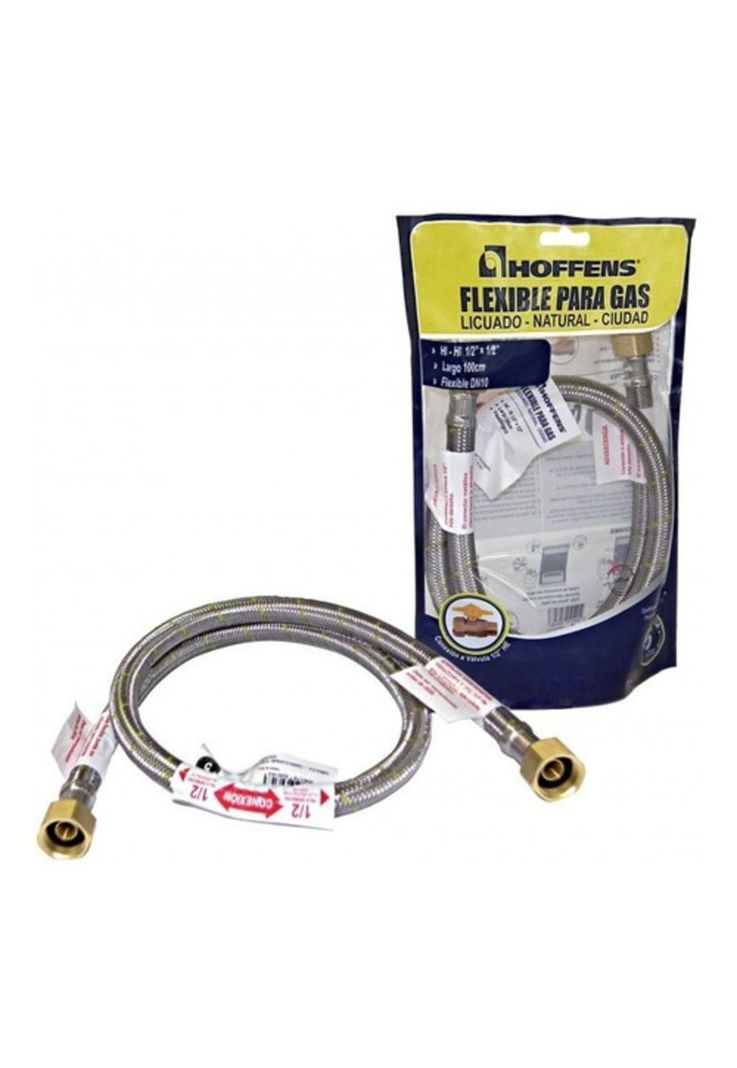 Flexible Gas Hi-hi 1/2 X 1/2 100 Cm Reforzado Hoffens-0