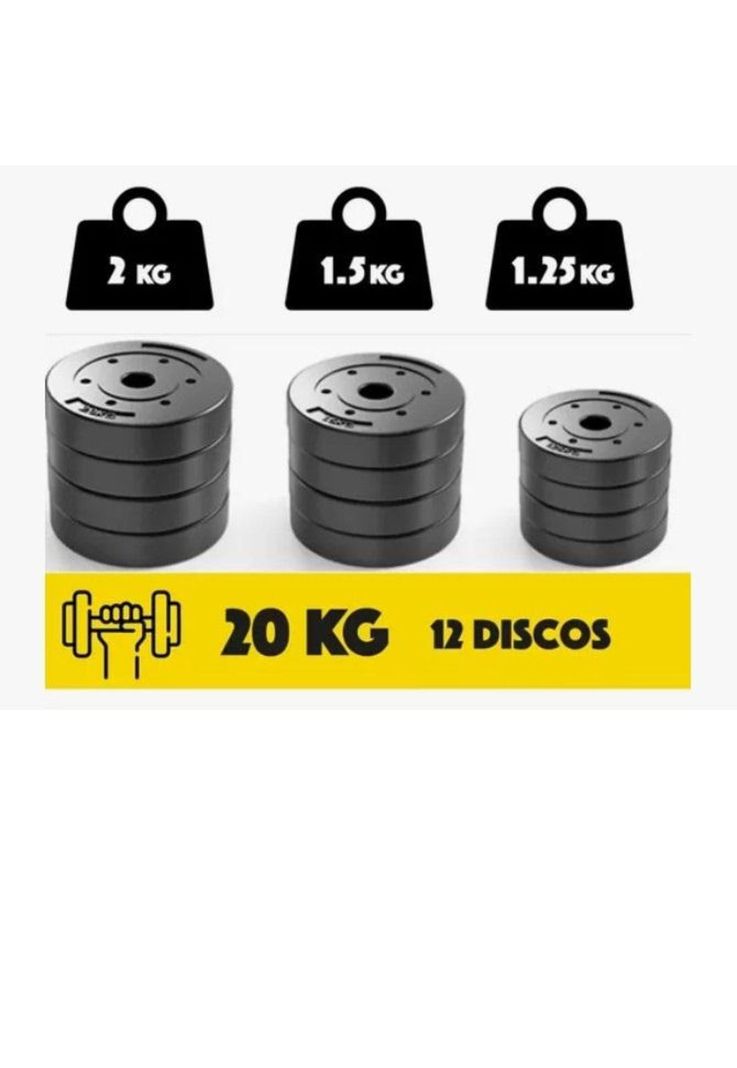 Kit de Mancuernas 20 Kg con Barra y Pesas-3