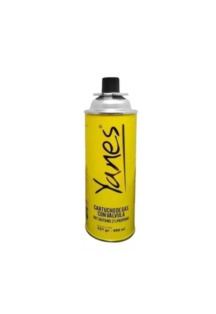 CARTUCHO DE GAS CON VALVULA 227GR 400ML Yanes-0