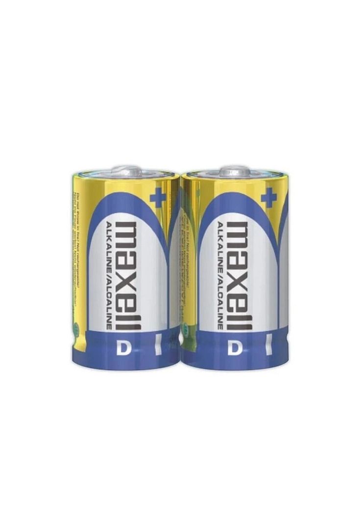 Pack 2 Pilas Alcalinas Maxell Tipo D – Energía Duradera-1