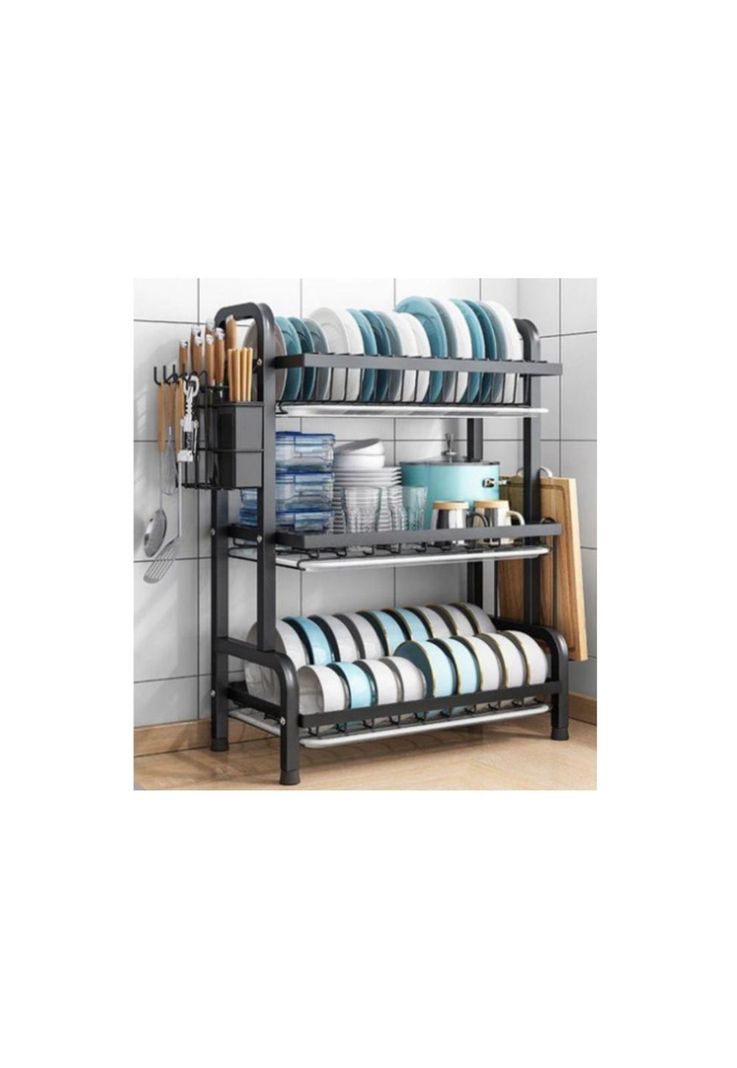 Secador Escurridor Organizador de Platos 3 Niveles Cocina-3