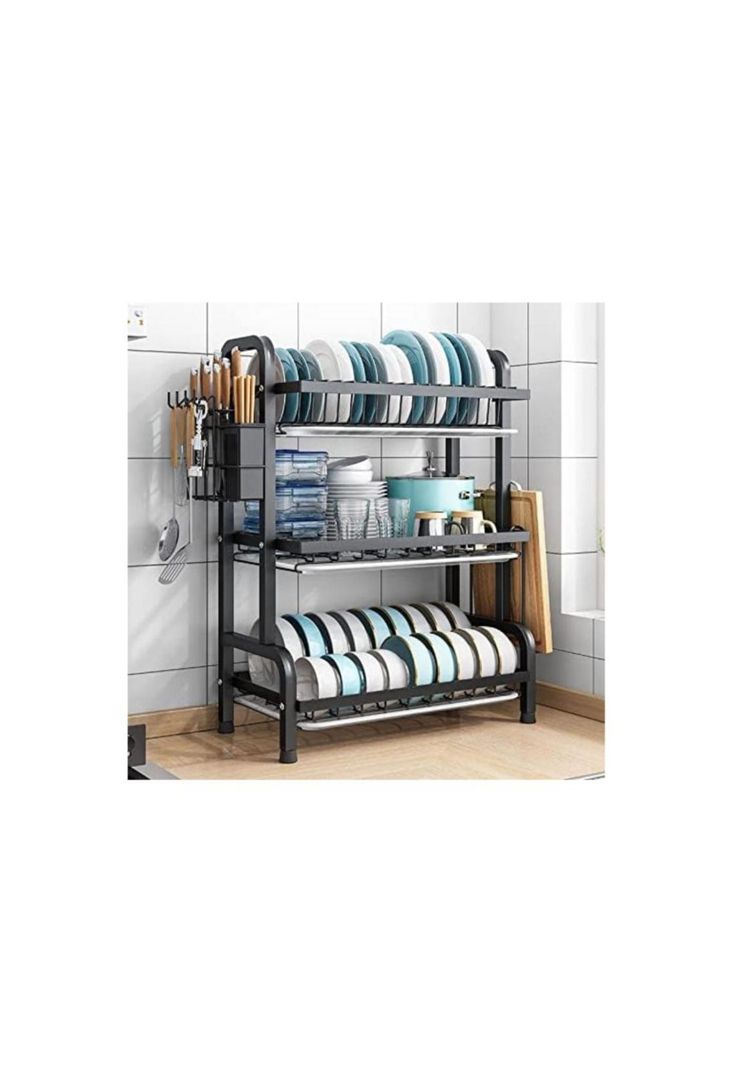 Secador Escurridor Organizador de Platos 3 Niveles Cocina-4