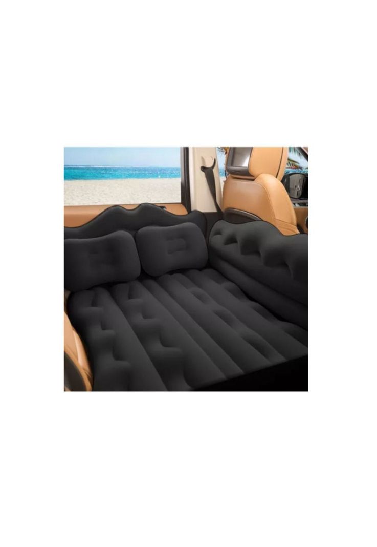 Colchón Para Auto Inflable + Compresor 12v Y 2 Almohadas-1