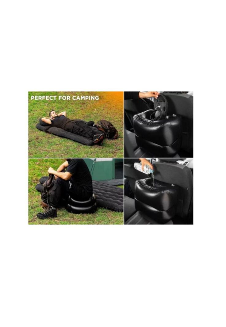 Colchón Para Auto Inflable + Compresor 12v Y 2 Almohadas-3