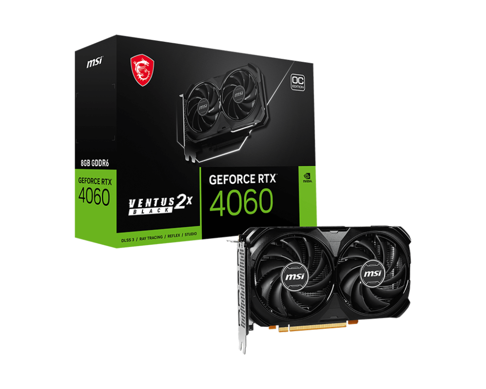 Tarjeta de Video RTX 4060 VENTUS 2X BLACK 8G OC-0