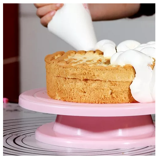Base Para Decorar Tortas Plato Giratorio Rosado-5