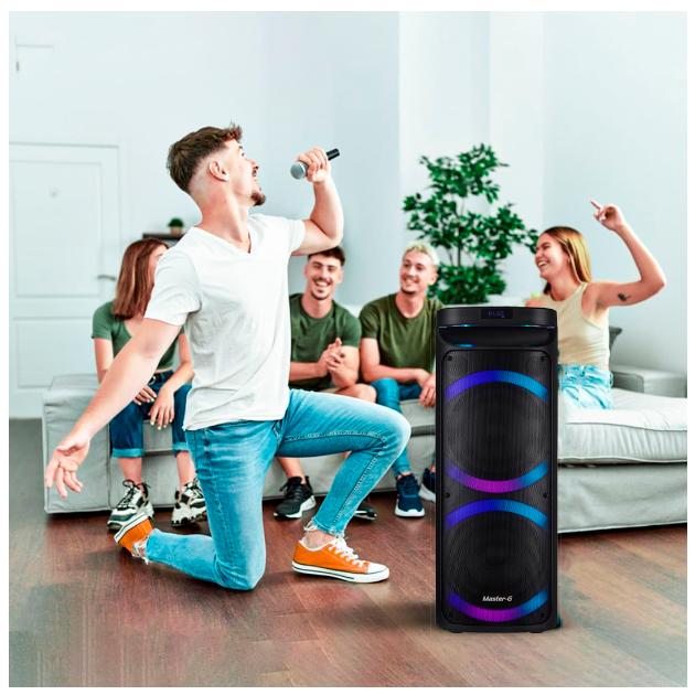Parlante Master G Karaoke Bluetooth 8 X2 60w Mgphantom-6