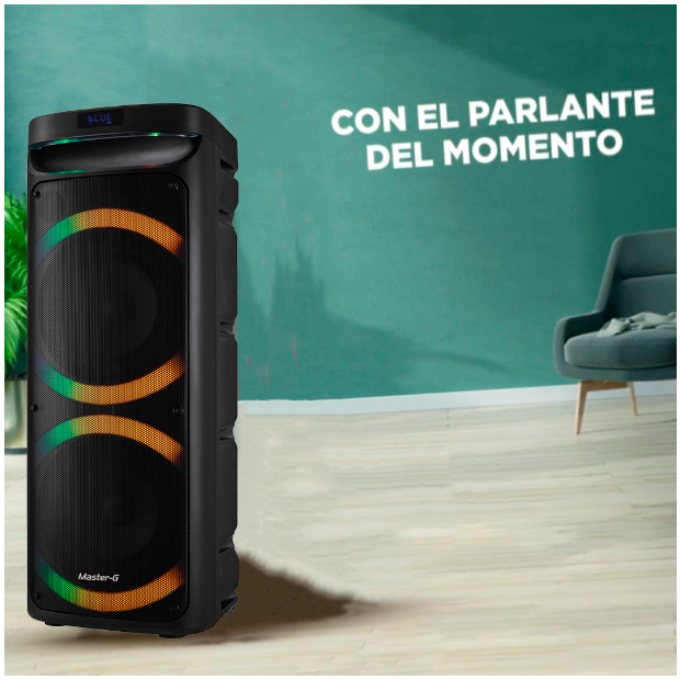 Parlante Master G Karaoke Bluetooth 8 X2 60w Mgphantom-5