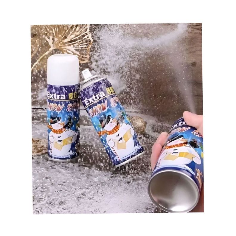 Set de 5 Spray de Nieve Artificial Lanza Espuma en Aerosol-0