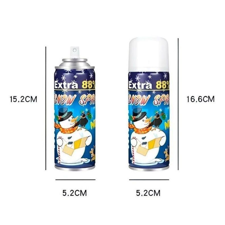 Set de 5 Spray de Nieve Artificial Lanza Espuma en Aerosol-3