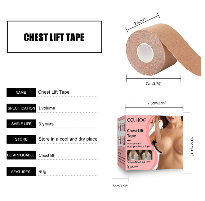 Pack De 2 Cintas Para Levantar El Pecho Pegatinas Para Pezones-3