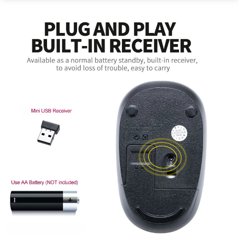 Mouse Ratón Inalámbrico De Bluetooth Universal 24G-4