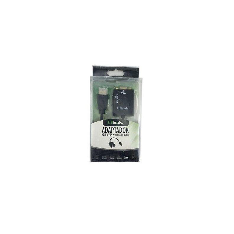 Adaptador Conversor Hdmi a VGA + Audio Portable Ulink UL-CV3500-1