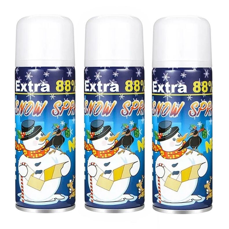 Set de 3 Spray de Nieve Artificial Lanza Espuma en Aerosol -1