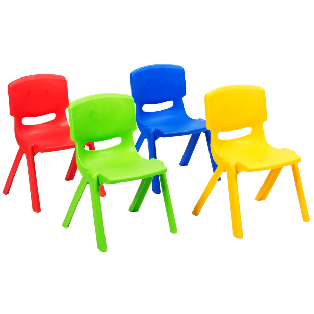 Juego de 4 Sillas Para Niños Multicolor-1