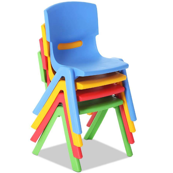 Juego de 4 Sillas Para Niños Multicolor-4