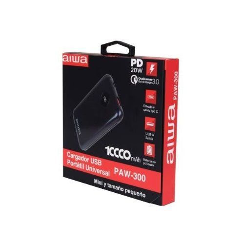 Cargador Portatil Batería Externa Power Bank 10.000 Mah Aiwa Paw-300 -4