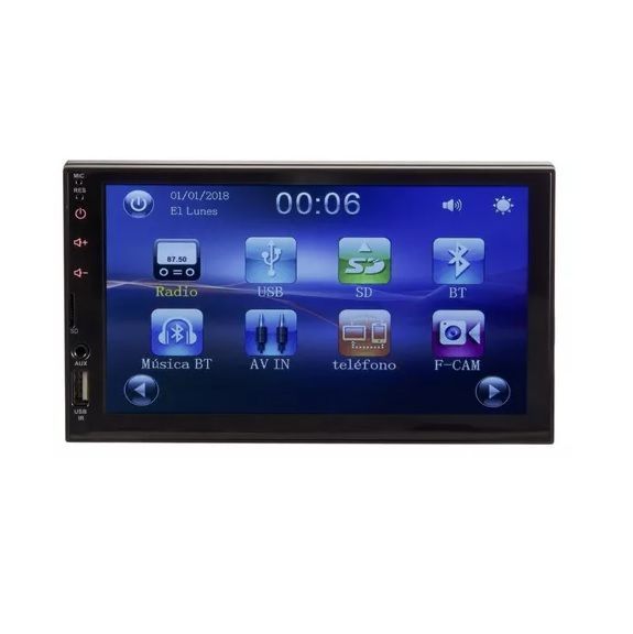 Radio Para Auto Pantalla Táctil 7" Bowmann MP4 HD BT DD-5800L 2 Din -0