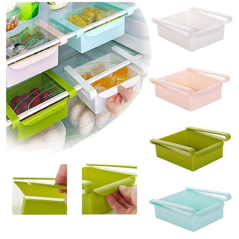Pack de 2 Cajas De Almacenamiento Extraíble Para Refrigerador