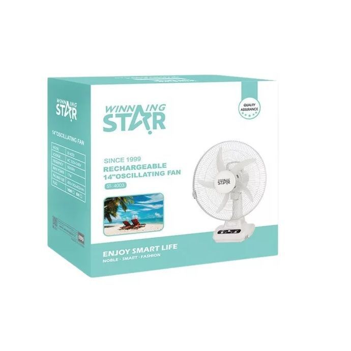 Ventilador Recargable 12" Winningstar Modelo ST-4023-0