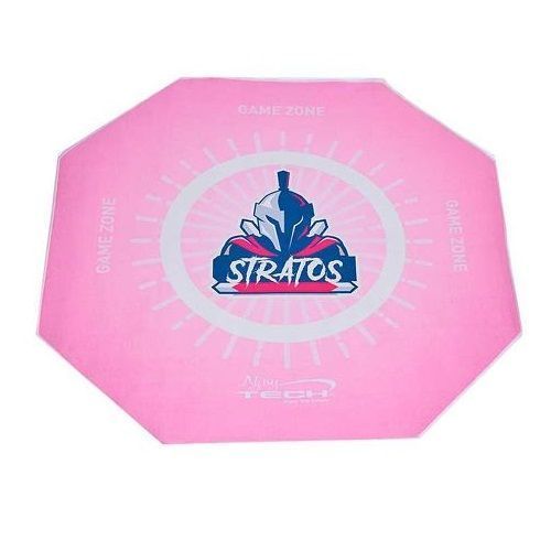 Alfombra Gamer STRATOS NJOYTECH 120X120 Para Sillas Gamer Rosada-0