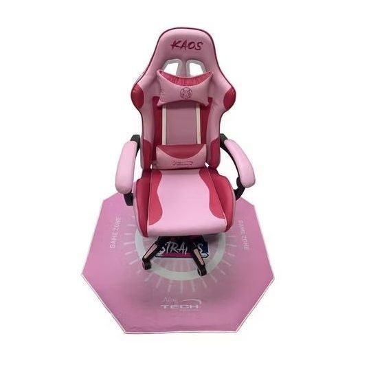 Alfombra Gamer STRATOS NJOYTECH 120X120 Para Sillas Gamer Rosada-1