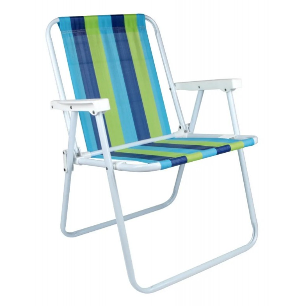 Silla De Playa Con Apoyabrazos Plegable Vacaciones Verano-0