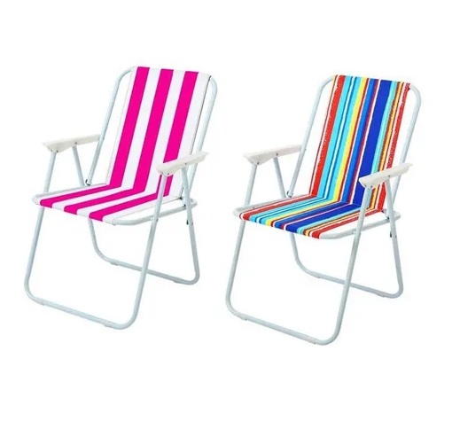 Silla De Playa Con Apoyabrazos Plegable Vacaciones Verano-3