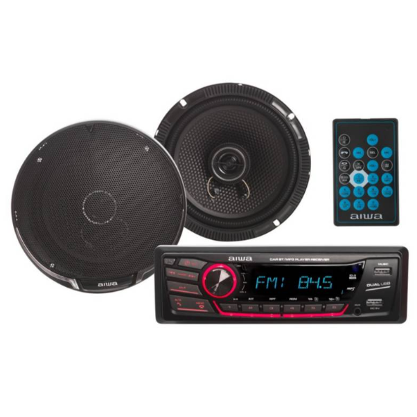 Radio + Parlante Auto Aiwa CAW-2016BT 2 Vías Con Control-0