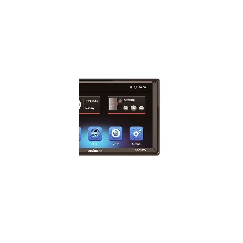 Radio De Auto Bowmann 2 Din 7" HD Carplay Inalámbrico DD-5700w-1