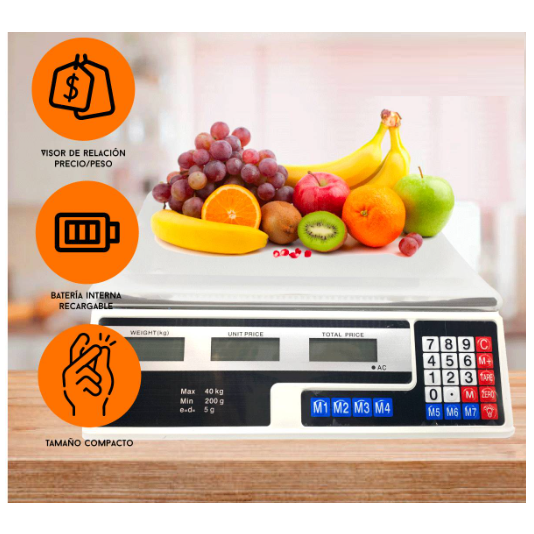 Báscula De Cálculo De Precio Electrónico Digital -2
