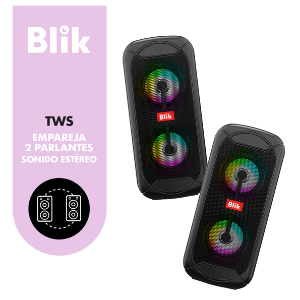 Parlante Blik Karaoke Upsound2 Con Micrófono Color Negro-3